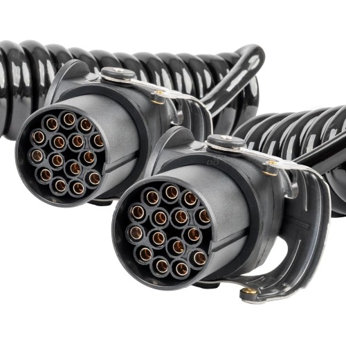 AMiO – Σπιράλ Καλώδιο Ρεύματος Τρέιλερ 2x15 PIN 24V 5m, Αδιάλειπτη Παροχή και Κορυφαία Αντοχή σε Συνεχείς Καταπονήσεις – 1 Τεμ. (04382/AM)