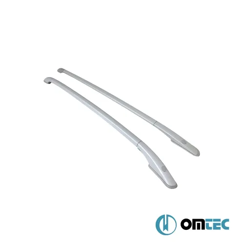 Omtec – Παράλληλες Μπάρες Οροφής Αλουμινίου για Fiat Panda 2003-2012, αναβαθμίστε αισθητικά την εμφάνιση του οχήματός σας – 2 Τεμ. (2501932/OM)