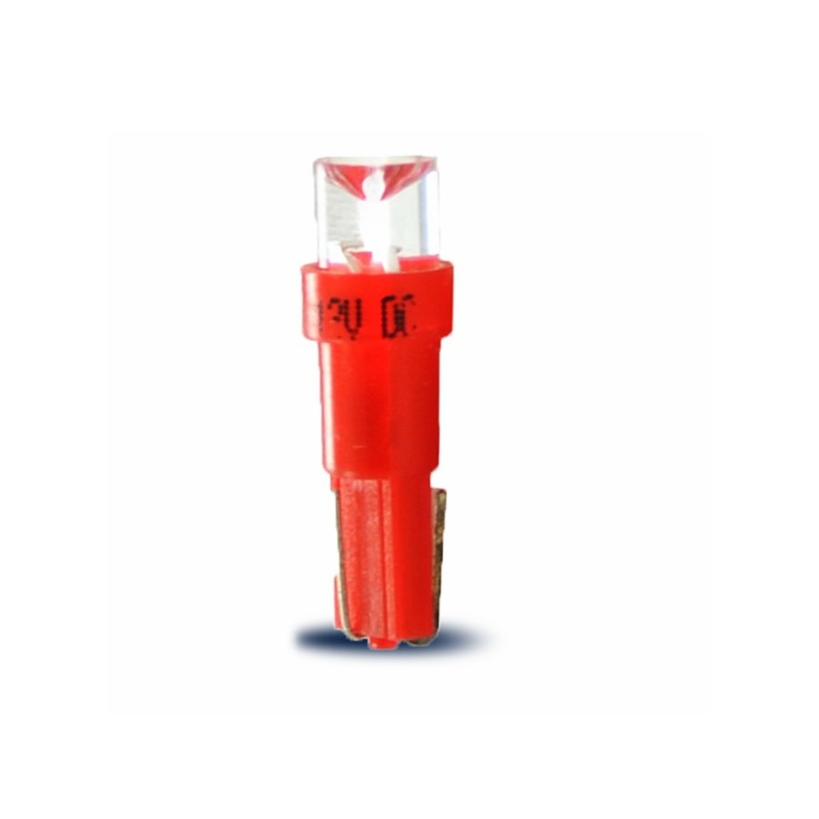 T5 12V W2x4,6d LED 1xFLUX 5mm ΚΟΚΚΙΝΟ ΔΙΑΘΛΑΣΗΣ (ΚΑΡΦΩΤΟ ΑΚΑΛΥΚΟ) 1ΤΕΜ. M-TECH
