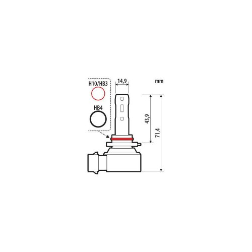 Lampa - Λάμπα H10/HB3/HB4 12V PY20d/P20d/P22d 1550/900lm 6500K Halo LED Quick-Fit Hyper Series με Παθητική Ψύξη - 1 Τεμ. (L5768.6)