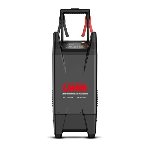 Lampa – Επαγγελματικός Φορτιστής Μπαταρίας και Εκκινητής 12V/24V με Τροχήλατο Καρότσι, για συνεργεία και βαρέα οχήματα – 1 Τεμ. (L7050.5)