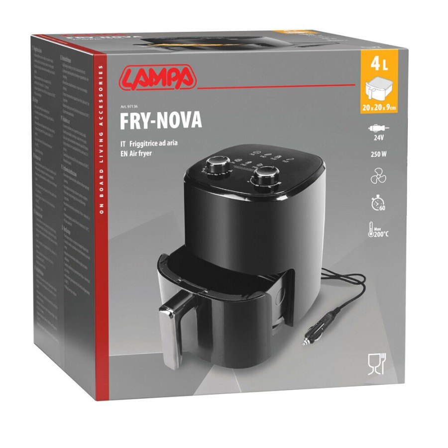 Lampa – Φριτέζα Αέρος Φορτηγού 24V 250W 4L Fry-Nova, μαγειρέψτε υγιεινά και τραγανά γεύματα στην καμπίνα – 1 Τεμ. (L9713.6)