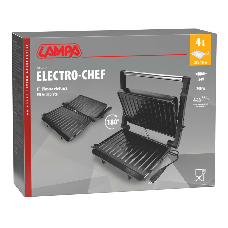 Lampa – Ηλεκτρική Τοστιέρα Φορτηγού 24V 250W Electro-Chef, ετοιμάστε λαχταριστά τοστ, σάντουιτς και ψητά στην καμπίνα – 1 Τεμ. (L9713.7)