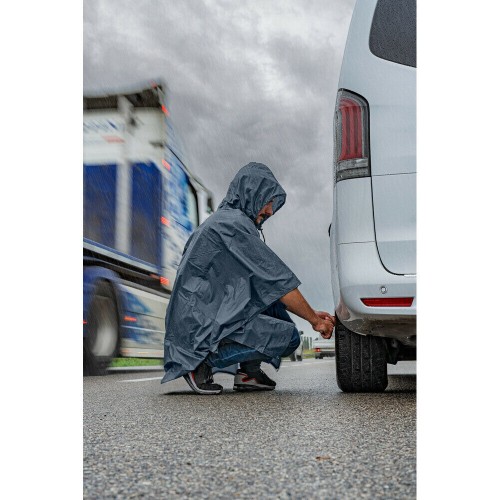 ΑΔΙΑΒΡΟΧΟ ΜΕ ΚΟΥΚΟΥΛΑ ΣΕ ΓΚΡΙ ΧΡΩΜΑ 140x105cm ADVENTURE RAIN PONCHO 1ΤΕΜ.
