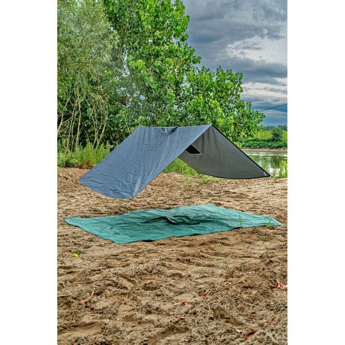 ΑΔΙΑΒΡΟΧΟ ΜΕ ΚΟΥΚΟΥΛΑ ΣΕ ΓΚΡΙ ΧΡΩΜΑ 140x105cm ADVENTURE RAIN PONCHO 1ΤΕΜ.