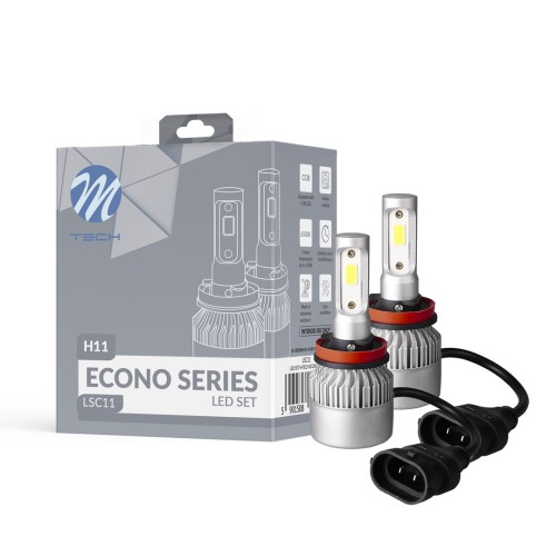 H11 LED SET C6 9-32V 6.500K 10.000lm 4 X 10W ΛΑΜΠΑ ΜΕ COB EPISTAR 1021 LED ΚΑΙ ΑΝΕΜΙΣΤΗΡΑΚΙ M-TECH - 2 ΤΕΜ.