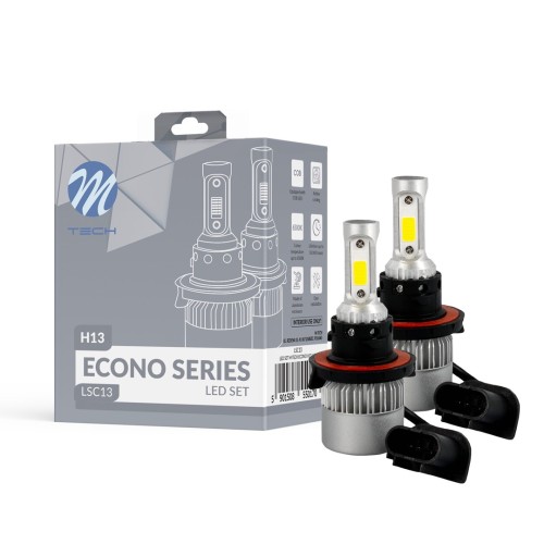 H13  H/L 10>36V 6.500K 10.000lm 80W COB LED EPISTAR 1021 C6 KIT ΜΕ ΑΝΕΜΙΣΤΗΡΑΚΙ M-TECH - 2 ΤΕΜ.