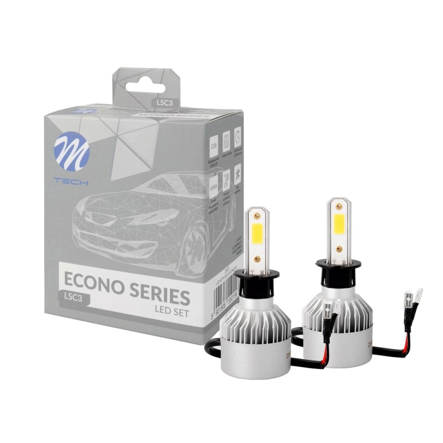 H3 LED SET C6 12/24V 6.500K 10.000lm 80W ΛΑΜΠΑ ΜΕ COB EPISTAR 1021 LED ΚΑΙ ΑΝΕΜΙΣΤΗΡΑΚΙ M-TECH - 2 ΤΕΜ.