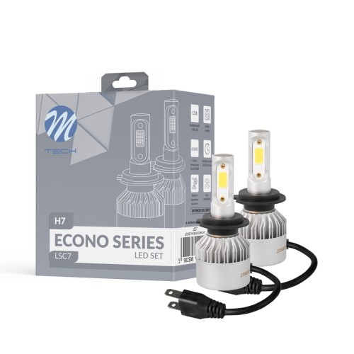 H7 LED SET C6 9-32V 6.500K 10.000lm 4 X 10W ΛΑΜΠΑ ΜΕ COB EPISTAR 1021 LED ΚΑΙ ΑΝΕΜΙΣΤΗΡΑΚΙ M-TECH - 2 ΤΕΜ.