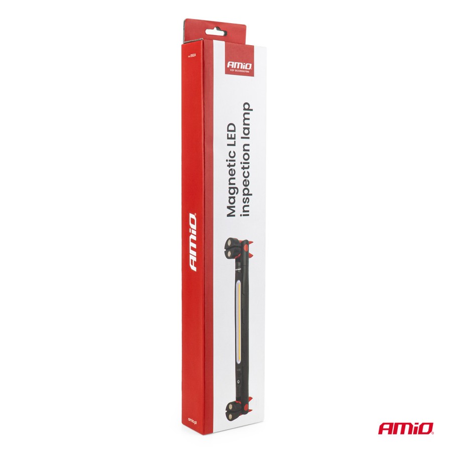 Amio – Φακός Εργασίας LED Επαναφορτιζόμενος 4000mAh με Ισχυρό Μαγνήτη & Κλιπ Universal, προσφέρει αυτόνομο φωτισμό υψηλής ευκρίνειας – 1 Τεμ. (05024/AM)