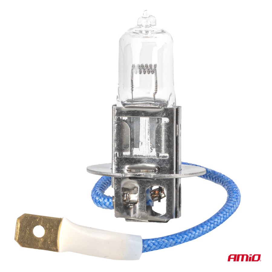 Amio – Λαμπτήρας Αλογόνου H3 24V 70W PK22s για Φορτηγά & Λεωφορεία, εξασφαλίζει ισχυρή εστίαση και μέγιστη αντοχή – 1 Τεμ. (05021/AM)