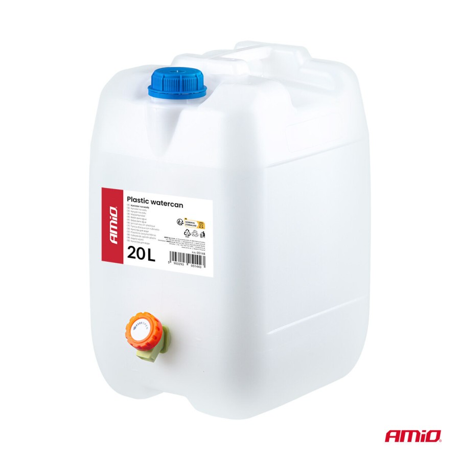 Amio – Πλαστικό Μπετόνι Νερού 20L με Βρύση, προσφέρει ευκολία στη μεταφορά και άμεση παροχή – 1 Τεμ. (05145/AM)
