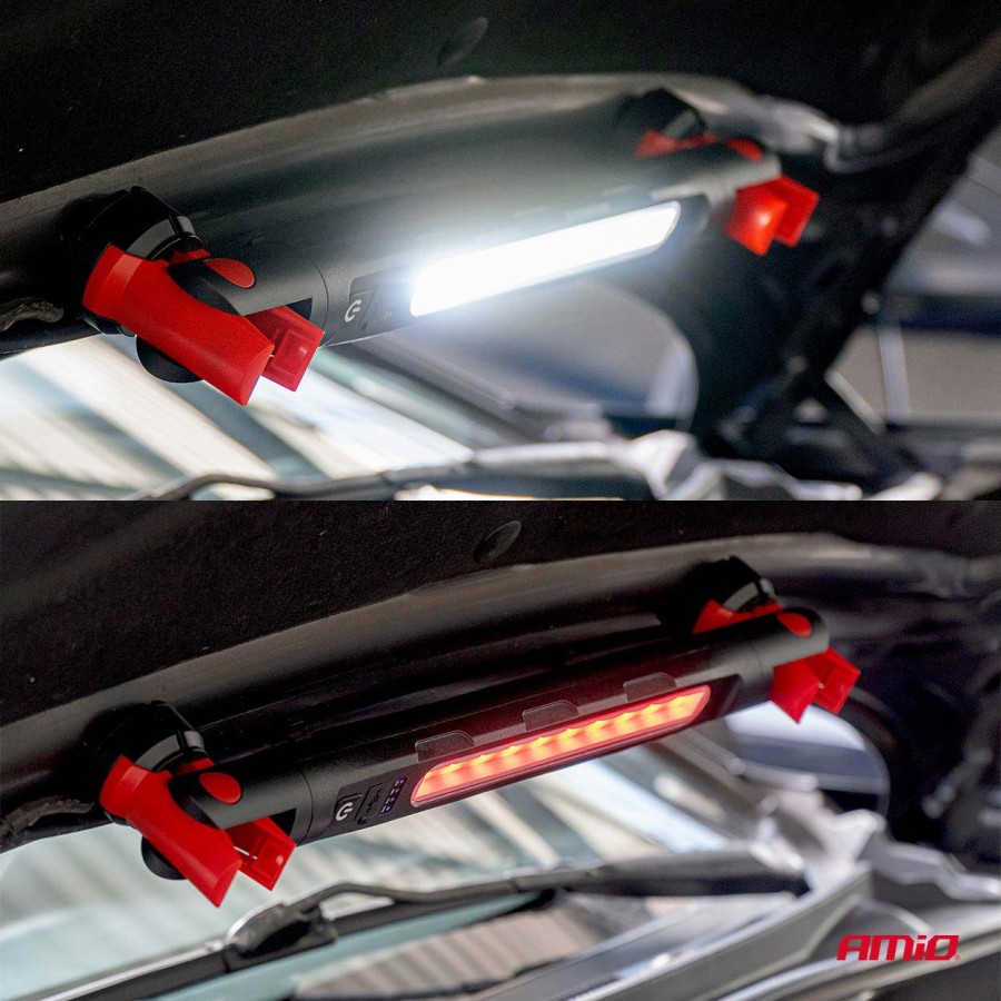 Amio – Φακός Εργασίας LED Επαναφορτιζόμενος 4000mAh με Ισχυρό Μαγνήτη & Κλιπ Universal, προσφέρει αυτόνομο φωτισμό υψηλής ευκρίνειας – 1 Τεμ. (05024/AM)
