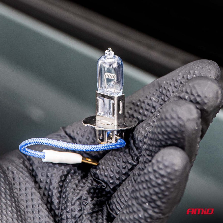 Amio – Λαμπτήρας Αλογόνου H3 24V 70W PK22s για Φορτηγά & Λεωφορεία, εξασφαλίζει ισχυρή εστίαση και μέγιστη αντοχή – 1 Τεμ. (05021/AM)