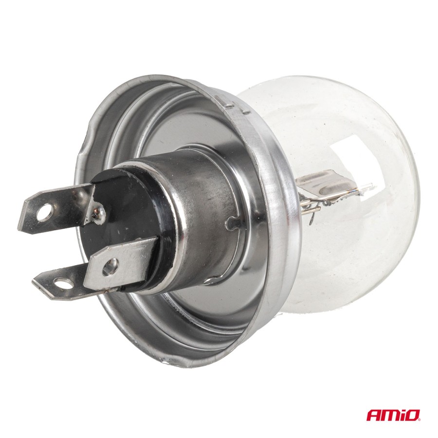 Amio – Λαμπτήρας Αλογόνου R2 24V 55/50W P45T για Φορτηγά & Βαρέα Οχήματα, εξασφαλίζει σταθερή απόδοση και ασφαλή οδήγηση – 1 Τεμ. (04942/AM)