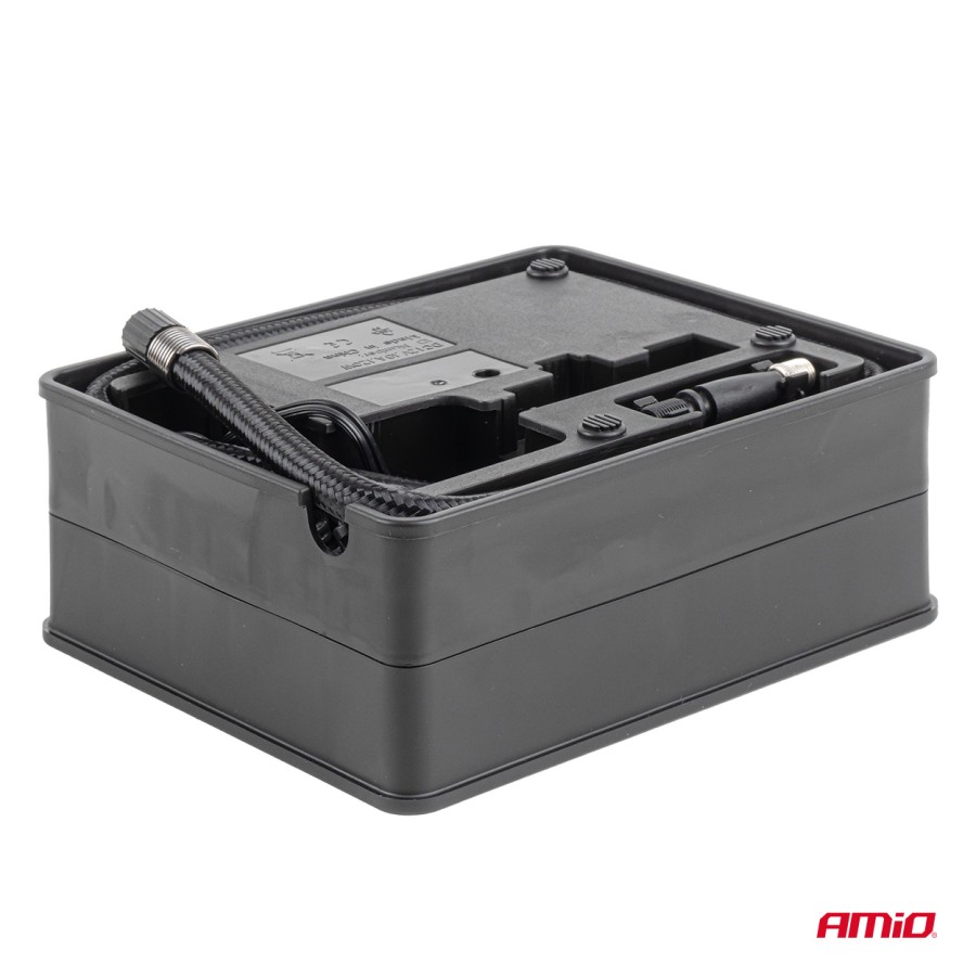Amio – Κιτ Επισκευής & Φουσκώματος Ελαστικών 12V 120 PSI με Κομπρεσέρ Κυλίνδρου 31mm Universal, προσφέρει ακαριαία αποκατάσταση βλαβών – 1 Τεμ. (04930/AM)