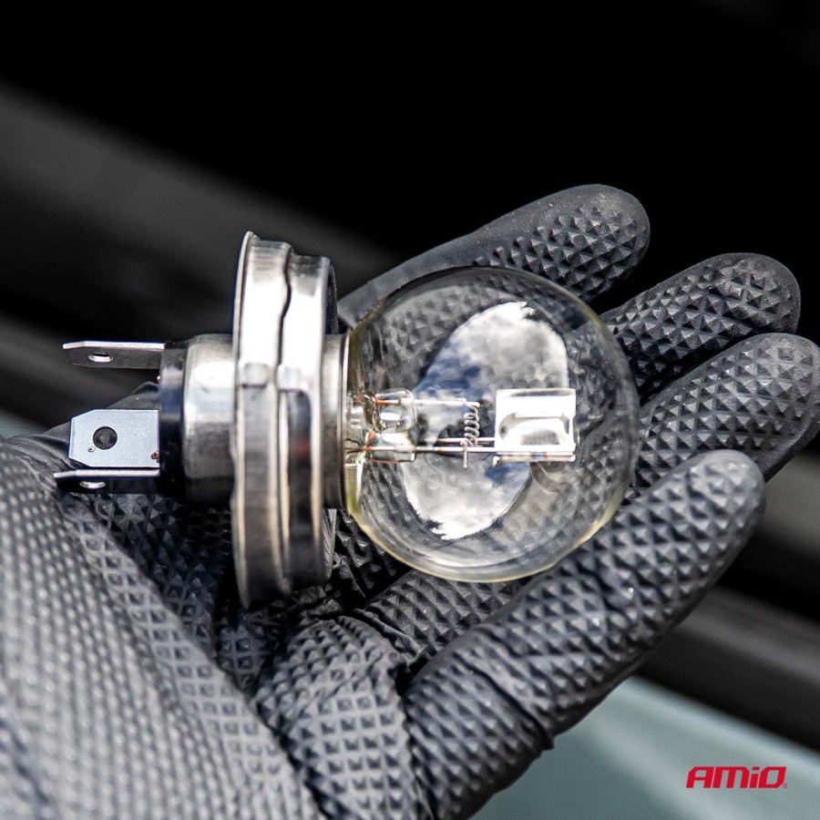 Amio – Λαμπτήρας Αλογόνου R2 24V 55/50W P45T για Φορτηγά & Βαρέα Οχήματα, εξασφαλίζει σταθερή απόδοση και ασφαλή οδήγηση – 1 Τεμ. (04942/AM)
