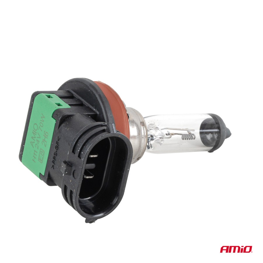 Amio – Λαμπτήρας Αλογόνου H11 24V 70W PGJ19-2 για Φορτηγά & Λεωφορεία, προσφέρει κορυφαία διαύγεια και ασφαλή οδήγηση – 1 Τεμ. (05022/AM)