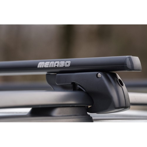 Menabo - Μπάρες Οροφής Αλουμινίου Sherman Black 120 cm Μαύρο για Subaru XV / Crosstrek 12/2022 >  5πορτο / SUV με Raised Rails - 2 τεμ. (12280/MB)