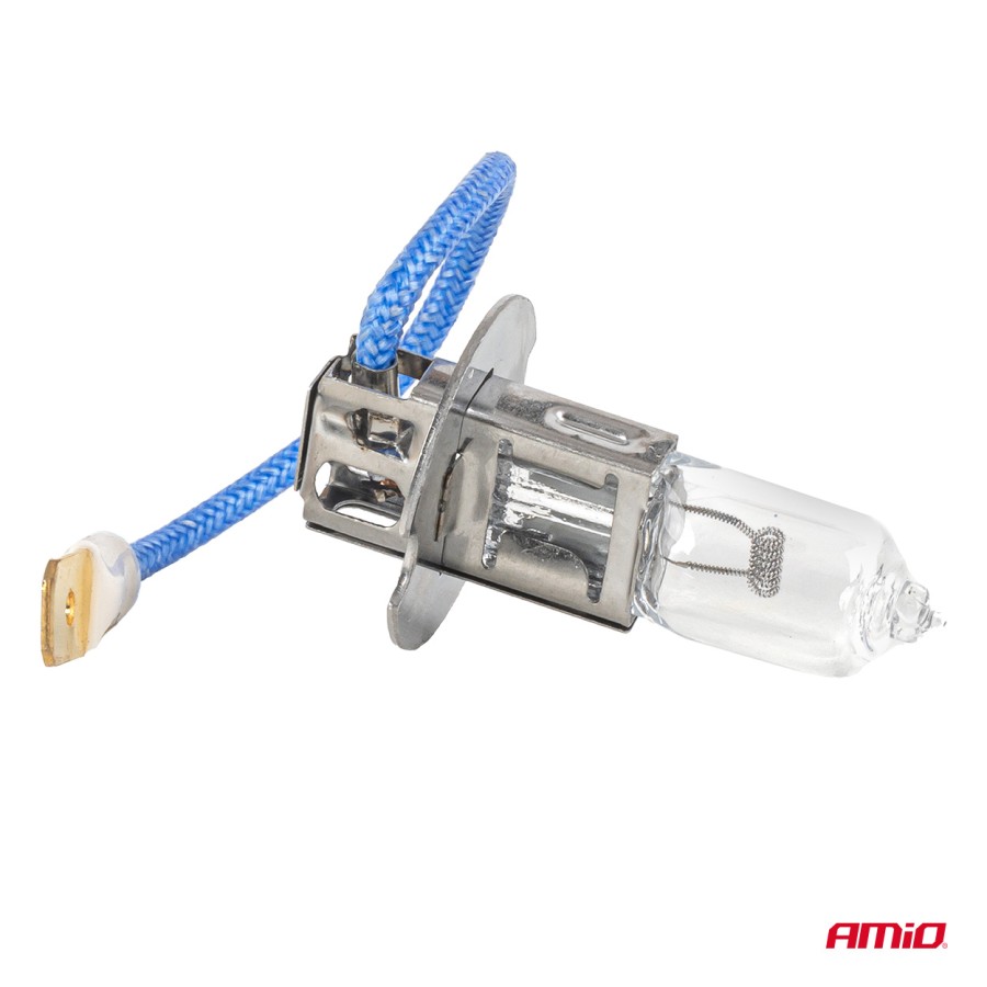 Amio – Λαμπτήρας Αλογόνου H3 24V 70W PK22s για Φορτηγά & Λεωφορεία, εξασφαλίζει ισχυρή εστίαση και μέγιστη αντοχή – 1 Τεμ. (05021/AM)
