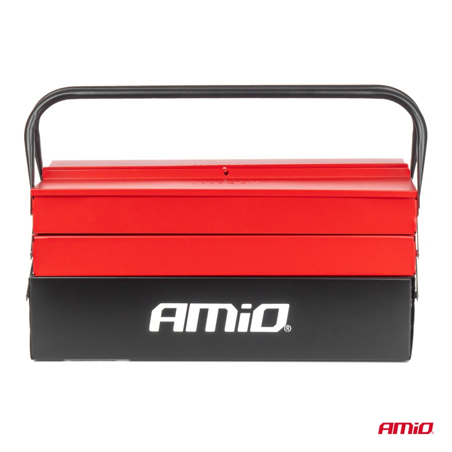 Amio – Μεταλλική Ανοιγόμενη Εργαλειοθήκη 86 Τεμαχίων με Εργαλεία Chrome Vanadium 460x200x200mm Universal, παρέχει κορυφαία οργάνωση – 1 Σετ (04984/AM)