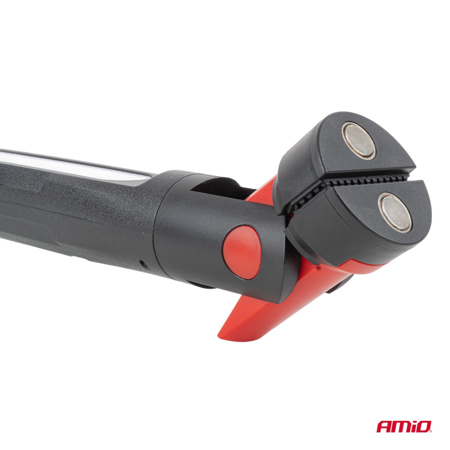Amio – Φακός Εργασίας LED Επαναφορτιζόμενος 4000mAh με Ισχυρό Μαγνήτη & Κλιπ Universal, προσφέρει αυτόνομο φωτισμό υψηλής ευκρίνειας – 1 Τεμ. (05024/AM)