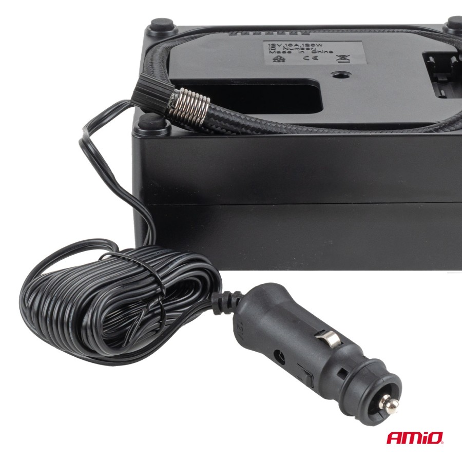 Amio – Κιτ Επισκευής & Φουσκώματος Ελαστικών 12V 120 PSI με Κομπρεσέρ Κυλίνδρου 31mm Universal, προσφέρει ακαριαία αποκατάσταση βλαβών – 1 Τεμ. (04930/AM)