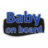 BABY ON BOARD ΑΥΤΟΚΟΛΛΗΤΟ ΕΞΩΤΕΡΙΚΗΣ ΧΡΗΣΗΣ 18,7 Χ 11,9 cm ΜΠΛΕ/ΜΑΥΡΟ/ΧΡΩΜΙΟ ΜΕ ΕΠΙΚΑΛΥΨΗ ΕΠΟΞΕΙΔΙΚΗΣ ΡΥΤΙΝΗΣ (ΥΓΡΟ ΓΥΑΛΙ) - 1 ΤΕΜ. Διάφορα Διακοσμητικά americat.gr