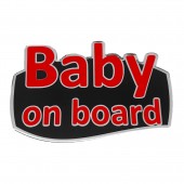 BABY ON BOARD ΑΥΤΟΚΟΛΛΗΤΟ ΕΞΩΤΕΡΙΚΗΣ ΧΡΗΣΗΣ 18,7 Χ 11,9 cm ΚΟΚΚΙΝΟ/ΜΑΥΡΟ/ΧΡΩΜΙΟ ΜΕ ΕΠΙΚΑΛΥΨΗ ΕΠΟΞΕΙΔΙΚΗΣ ΡΥΤΙΝΗΣ (ΥΓΡΟ ΓΥΑΛΙ) - 1 ΤΕΜ. Διάφορα Διακοσμητικά americat.gr
