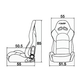 ΚΑΘΙΣΜΑ TAZIO BLACK ΑΝΑΚΛΙΝΟΜΕΝΟ ΜΑΥΡΟ ΟΙΚΟΛΟΓΙΚΟ ΔΕΡΜΑ (ΧΩΡΙΣ ΣΙΔΗΡΟΔΡΟΜΟ) SIMONI RACING - 1 ΤΕΜ. Καθίσματα americat.gr