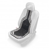 Amio - Πλατοκάθισμα με Μπίλιες διάσταση 128 x 38cm υλικό Ξύλο χρώμα Μαύρο/Μπεζ για Επιβατικά Αυτοκίνητα - 1 τεμ. (01123/AM) Ψάθες Μπίλιες americat.gr