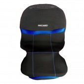 ΗΜΙΚΑΛΥΜΜΑΤΑ ΚΑΘΙΣΜΑΤΩΝ BUCKET RECARO ΜΑΥΡΟ/ΜΠΛΕ ΜΕ ΥΠΟΔΟΧΗ ΠΡΟΣΚΕΦΑΛΟΥ VELCRO & ΠΡΟΣΚΕΦΑΛΑ - 2 ΤΕΜ. Μπροστινά Καλύμματα americat.gr