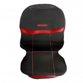 ΗΜΙΚΑΛΥΜΜΑΤΑ ΚΑΘΙΣΜΑΤΩΝ BUCKET RECARO ΜΑΥΡΟ/ΚΟΚΚΙΝΟ ΜΕ ΥΠΟΔΟΧΗ ΠΡΟΣΚΕΦΑΛΟΥ VELCRO & ΠΡΟΣΚΕΦΑΛΑ - 2 ΤΕΜ. Μπροστινά Καλύμματα americat.gr