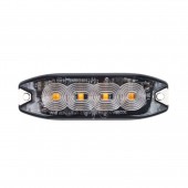 Amio - ΣΤΡΟΜΠΟ 12/24V 10x3x0,9cm ΠΟΡΤΟΚΑΛΙ 4LED 12W (4x3W) R65 R10 IP68 - 1 ΤΕΜ. (02298/AM) Στρόμπο (Strobe) americat.gr