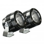 ΠΡΟΒΟΛΕΙΣ ΣΤΡΟΓΓΥΛΟΙ ΜΕ ΒΑΣΗ O-LUX 1LED SMD 6000K 1800LM 12V 18W ΚΑΡΦΙ 36Δχ68Υχ55Β mm ΜΑΥΡΑ 2 ΤΕΜ Μπροστινά Φώτα americat.gr