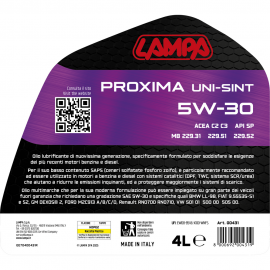 Lampa - Λάδι Κινητήρα Αυτοκινήτου Proxima Uni-Sint 5W-30 4 Lt. - 1 τεμ. (L0043.1) Λάδια Βαλβολίνες americat.gr