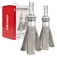 Amio - Λάμπες LED H8/H9/H11 τύπου RS+ Series τάση λειτουργίας 12-36V απόδοσης 50W με ψύκτρα λεπίδες φτερού Can-bus για Επιβατικά Αυτοκίνητα και Φορτηγά - 2 τεμ. (01086/71775/AM) Λάμπες americat.gr