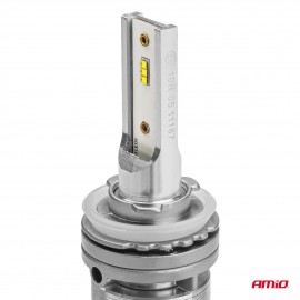 Amio - Λάμπες LED H8/H9/H11 τύπου RS+ Series τάση λειτουργίας 12-36V απόδοσης 50W με ψύκτρα λεπίδες φτερού Can-bus για Επιβατικά Αυτοκίνητα και Φορτηγά - 2 τεμ. (01086/71775/AM) Λάμπες americat.gr