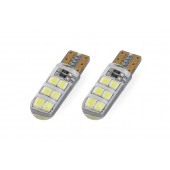 Amio - Λαμπάκια LED Standard Silica 12SMD τύπου T10 τάση λειτουργίας 12V απόδοσης 1.5W χρώμα λευκό για Επιβατικά Αυτοκίνητα - 2 τεμ. (01095/AM) Χωρίς Κάλυκα americat.gr