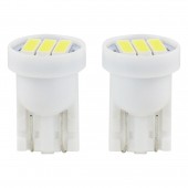 Amio - Λαμπάκια LED 3SMD 7020 τύπου T10 βάση W5W W2.1x9.5d τάση λειτουργίας 12V απόδοσης 0.4W χρώμα λευκό για Επιβατικά Αυτοκίνητα - 2 τεμ. (01096/AM) Χωρίς Κάλυκα americat.gr