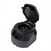 Amio - Πρίζα κοτσαδόρου θηλυκή 7 φις υψηλής αντοχής για ρυμουλκούμενα και τροχόσπιτα, με ανθεκτικό πλαστικό σώμα και ασφαλείς μεταλλικές επαφές για αξιόπιστη λειτουργία σε οχήματα 12V - 1 τεμ. (01258/AM) Καλωδίωση Τρέιλερ americat.gr