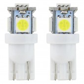 Amio - Λάμπες LED T10 W5W 12V W2.1x9.5d Λευκό Φως 5600K με 5 SMD 5050 chips Καρφωτές για Φώτα Θέσης Πινακίδας και Εσωτερικού Φωτισμού Αυτοκινήτου - 1 σετ (01284/AM) Χωρίς Κάλυκα americat.gr