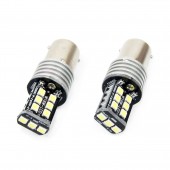 Amio - Λάμπες P21W 1156 LED 12/24V 7.5W 6000K 800lm 15SMD 2835 Canbus Λευκό Φως για Φώτα Όπισθεν Φλας και Ημέρας Αυτοκινήτου - 2 τεμ. (01293/AM) Με Κάλυκα americat.gr
