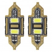 Amio – LED Λαμπάκια Πλαφονιέρας 31mm 12V 5600K 2xSMD 5730 για Εσωτερικό Φωτισμό Αυτοκινήτου – 2 Τεμ. (01448/AM) Πλαφονιέρας americat.gr