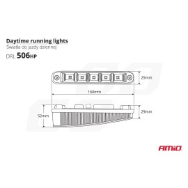 Amio – Φώτα Ημέρας DRL LED 12/24V 1000Lm για Αυξημένη Ορατότητα & Ασφάλεια σε Αυτοκίνητο & Φορτηγό – Σετ 2 Τεμ. (01522/AM) Εξωτερικά Φώτα & Προβολείς LED americat.gr