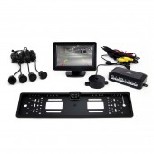 Amio – Σύστημα Παρκαρίσματος Σειρά GOLD με 4 Αισθητήρες Μαύρους 18mm, Κάμερα CAM-402 LED & Οθόνη 4.3" TFT για Ασφαλές Παρκάρισμα – 1 Τεμ. (01553/AM) Κάμερες οπισθοπορείας παρκαρίσματος americat.gr