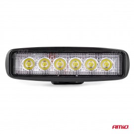 Amio – Προβολέας Εργασίας LED WL01 DAYLINE 9-60V 18W 6000K 6 LED Spot για Ισχυρό Φωτισμό σε Καθημερινή Χρήση – 1 Τεμ. (01612/AM) Φώτα Εργασίας LED americat.gr