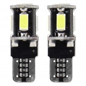 Amio – Λαμπάκια LED T10 W5W 12V 2W 5600K 5xSMD 5730 CANBUS Καρφωτά για Ισχυρό Λευκό Φωτισμό χωρίς Σφάλματα – Σετ 2 Τεμ. (01628/AM) Χωρίς Κάλυκα americat.gr