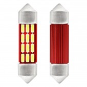 Amio – Λαμπάκια Πλαφονιέρας LED 36mm C5W C10W 12/24V 2W 5600K 12xSMD 4014 CANBUS για Καθαρό Φωτισμό Εσωτερικού – Σετ 2 Τεμ. (01632/AM) Πλαφονιέρας americat.gr