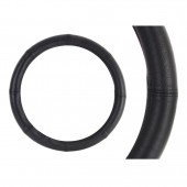 Amio - Δερμάτινο Κάλυμμα Τιμονιού Μαύρο 37-39cm για άνετο κράτημα και προστασία από φθορά στην καθημερινή οδήγηση με άμεση εφαρμογή - 1 Τεμ. (01765/AM) Διάμετρος 37-39 cm americat.gr